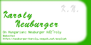 karoly neuburger business card